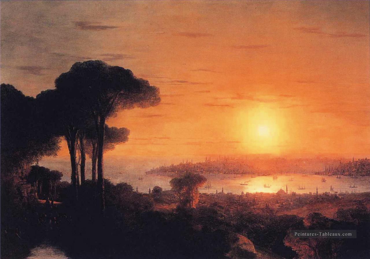 coucher de soleil sur la corne d’or 1866 Romantique Ivan Aivazovsky russe Peintures à l'huile